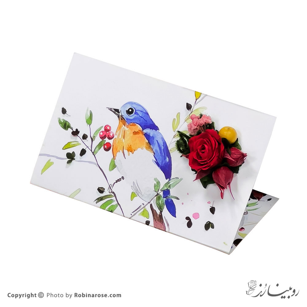 کارت پستال کلاژ شده با گل های رز جاودان