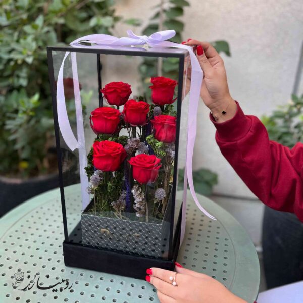 باکس لاور هفت گل رز جاودان