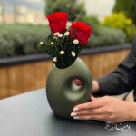 گلدان رز جاودان طرح آچیلا سبز - تصویر 2